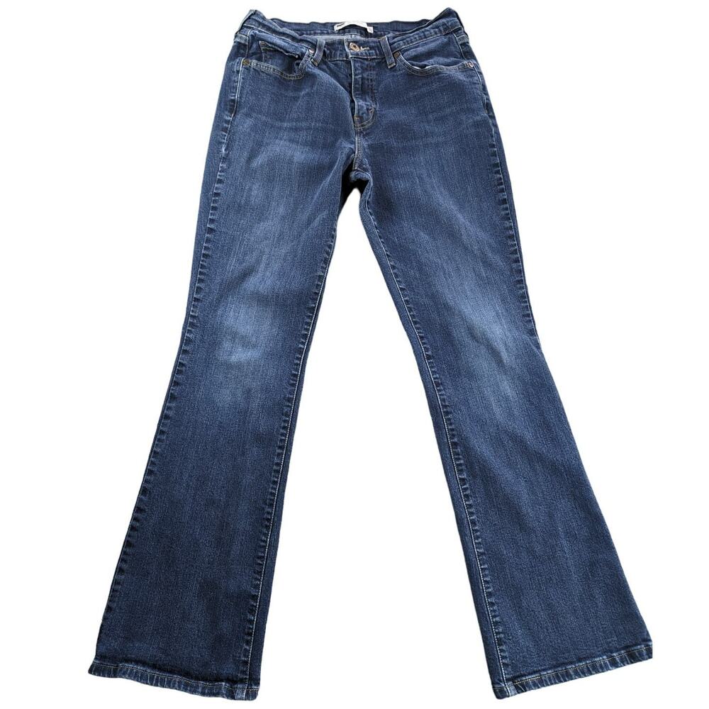 Levis 515 Jeans Womens 10 Boot Cut Button Flap Pockets Dark Denim Y2K Western